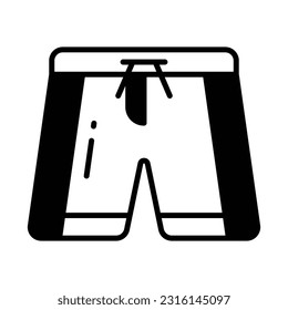 Shorts icon in modern style, beachwear vector