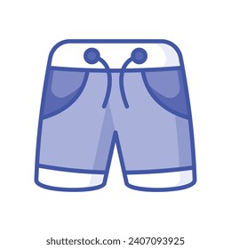 Shorts icon in modern style, beachwear vector