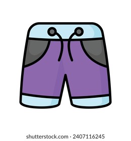 Shorts icon in modern style, beachwear vector