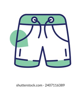 Shorts icon in modern style, beachwear vector