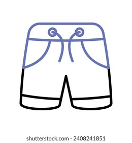 Shorts icon in modern style, beachwear vector