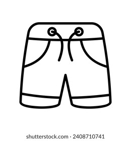 Shorts icon in modern style, beachwear vector