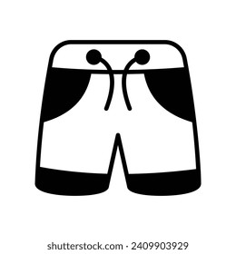 Shorts icon in modern style, beachwear vector