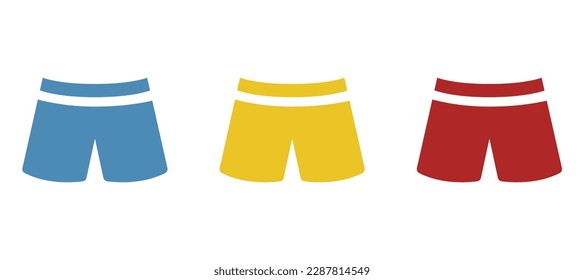shorts icon on a white background, vector illustration