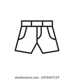 Shorts icon. Short flat sign design. Shorts vector symbol pictogram. UX UI icon 