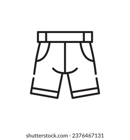 Shorts icon. Short flat sign design. Shorts vector symbol pictogram. UX UI icon 