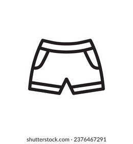 Shorts Symbol. Kurze flache Zeichengestaltung. Shorts Vektorsymbol Piktogramm. UX-UI-Symbol 