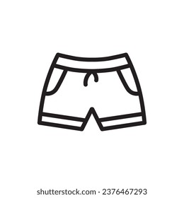 Shorts icon. Short flat sign design. Shorts vector symbol pictogram. UX UI icon 