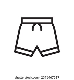 Shorts icon. Short flat sign design. Shorts vector symbol pictogram. UX UI icon 