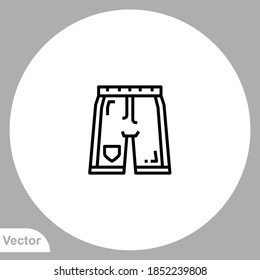 Shorts icon sign vector,Symbol, logo illustration for web and mobile