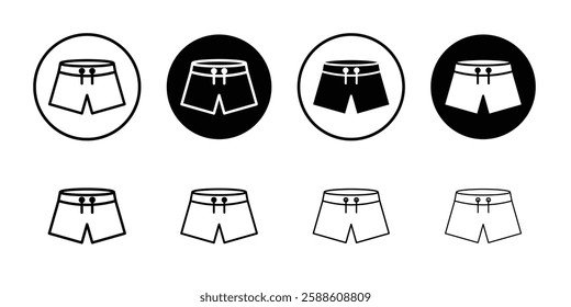 shorts icon Simple outline vector logo