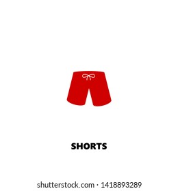 shorts icon. shorts vector design. sign design. red color