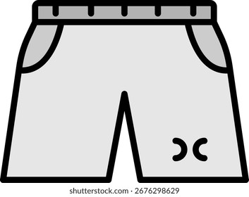 Shorts Icon Vector Filled Illustration