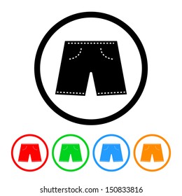 Shorts Icon in Vector Format with Color Variations