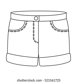 Shorts icon of vector illustration for web and mobile