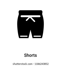 Shorts icon vector isolated on white background, logo concept of Shorts sign on transparent background, filled black symbol
