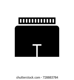 shorts icon vector isolated on white background