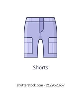 icono de shorts en vector. logotipo