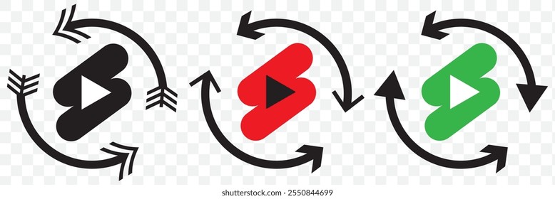 Shorts Icon Vector. Short Video Sign Symbol. eps 10.