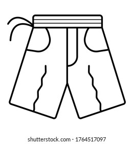 Vector de iconos cortos. Símbolo de ropa de verano