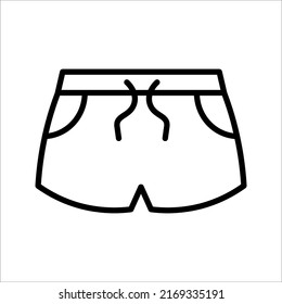 Shorts Icon Vector. Swim Shorts concept line icon. Simple element illustration. Swim Shorts concept outline symbol design.