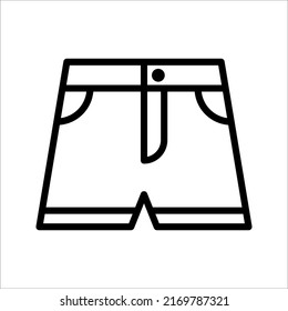 Shorts Icon Vector. Swim Shorts Konzeptsymbol. Einfache Elementgrafik. Swim Shorts Konzept umreißen Symboldesign.