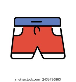 icono de pantalones cortos con fondo blanco vector ilustración de stock