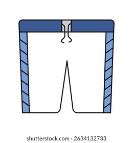 ícone de calções com fundo branco vetor ilustração stock