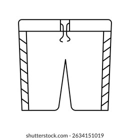Icono de pantalones cortos con fondo blanco Vector Ilustración de stock