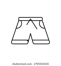 Icono de pantalones cortos con fondo blanco Vector Ilustración de stock