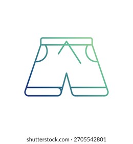Icono de pantalones cortos con fondo blanco Vector Ilustración de stock
