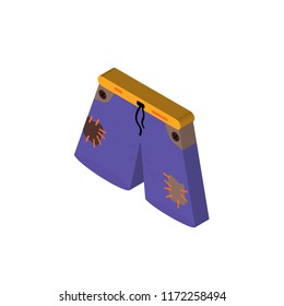Shorts isometric left top view 3D icon