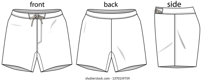 shorts for lady vector template