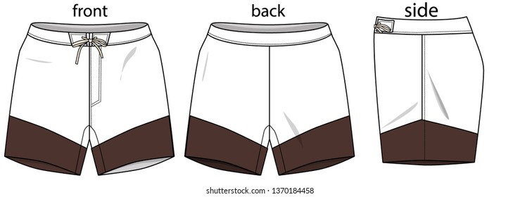 shorts for lady vector template