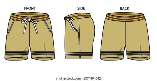 shorts for lady vector template