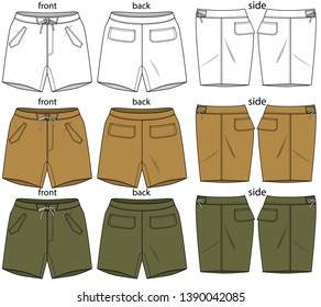 shorts for lady vector template