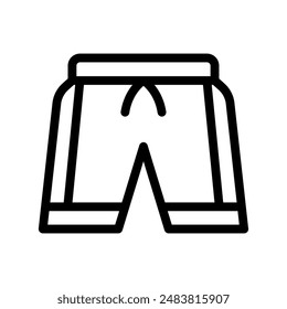 shorts line icon illustration vector graphic. Simple element illustration vector graphic, suitable for app, websites, and presentations isolated on white background