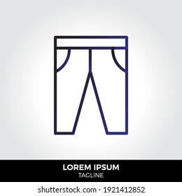 Shorts line icon vector . Eps10 vector illustration.