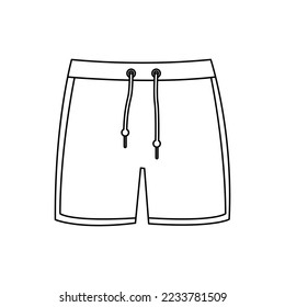 Pantalones vectores de iconos de línea corta