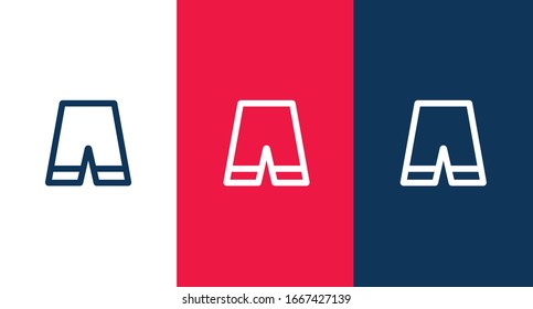 Shorts line icon for web and mobile