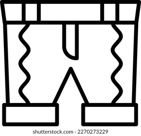 Shorts Line Vector Icon Design