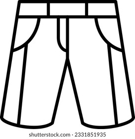 Shorts line Vector Icon Design