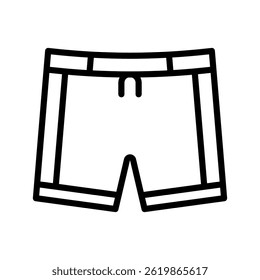 Versiones cortas Línea Ilustración vectorial Aislada Sobre Fondo Blanco.