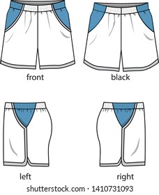 shorts for men vector template