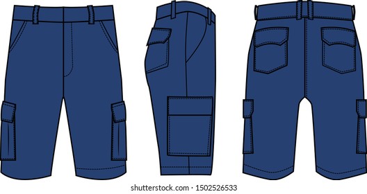 shorts for men vector template pattern