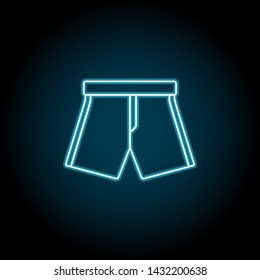 shorts neon icon. Simple thin line, outline vector of universal icons for UI and UX, website or mobile application