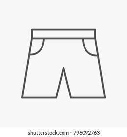 Shorts outline icon on white backround