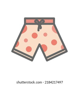 Shorts or pants icon in colorful filled style