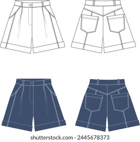 Shorts pants vector illustrator flat design