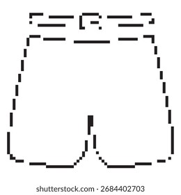 ícone de pixel curto, 8 bits. Ilustração isolada de vetor.
